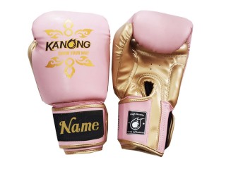 Personliga Muay Thai-handskar med broderad text/logotyp : KNGCUST-403