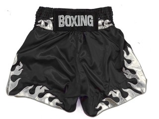 Designa egna Boxningsshorts Boxing Shorts : KNBSH-036-Svart silver