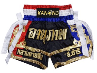 Designa egna Muay Thai Shorts Thaiboxnings Shorts : KNSCUST-1214 Svart