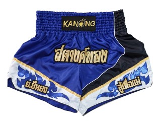 Designa egna Muay Thai Shorts Thaiboxnings Shorts : KNSCUST-1230 Blå