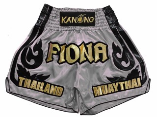 Designa egna Muay Thai Shorts : KNSCUST-1246-Grå