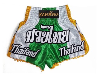 Designa egna Muay Thai Shorts : KNSCUST-1252-Grön